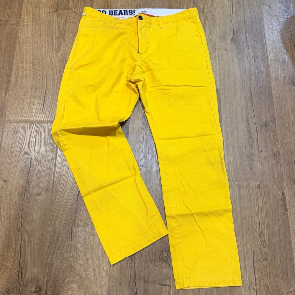 Dockers Cal Golden Bears logo Mens Campus Yellow Chino Pants 36x32